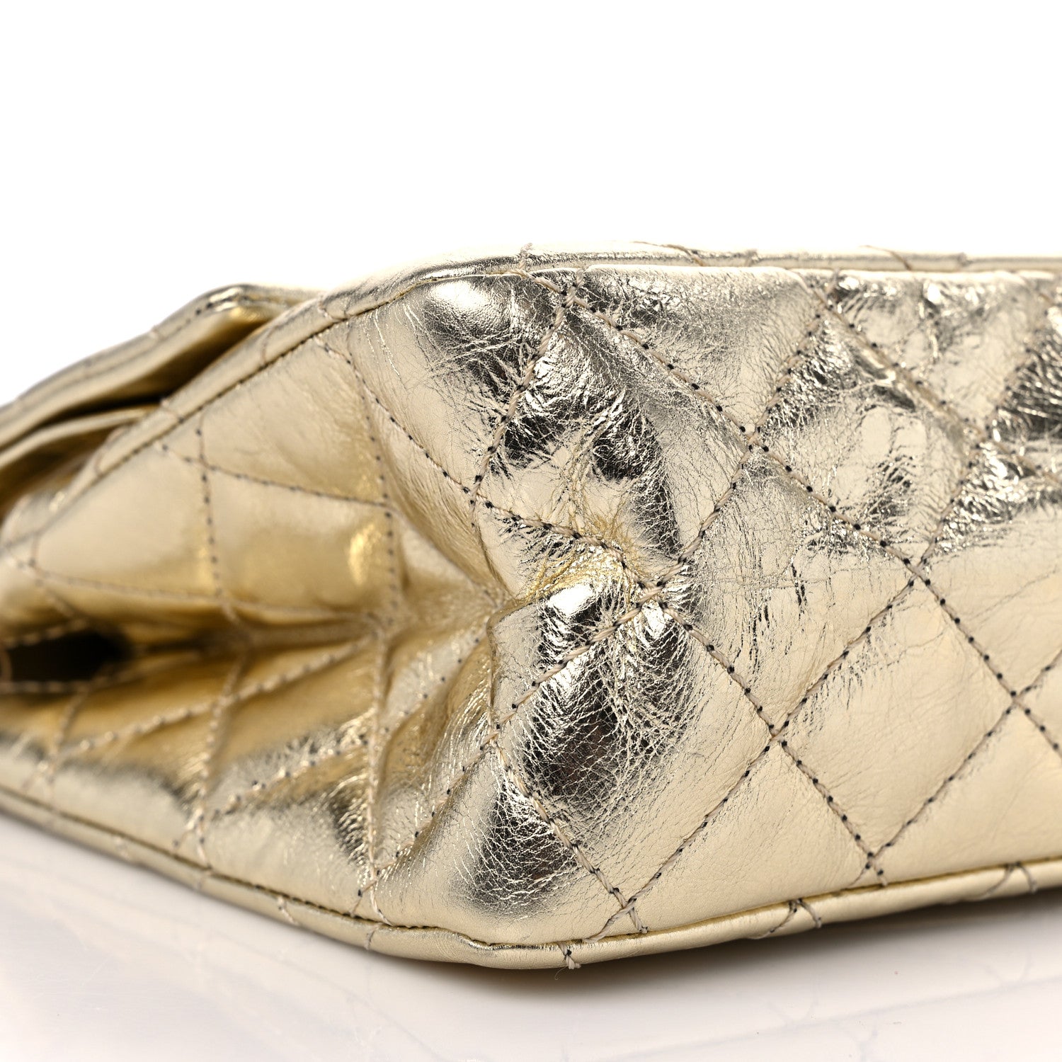 Chanel Metallic Aged Calfskin Quilted 2.55 Reissue 226 Flap Gold 8 of 11