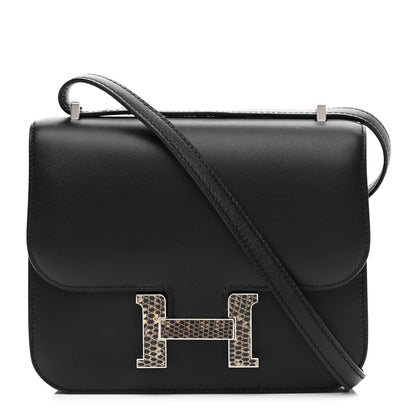 Hermes Veau Monsieur Lizard Constance 18 Black Ombre 1 of 12