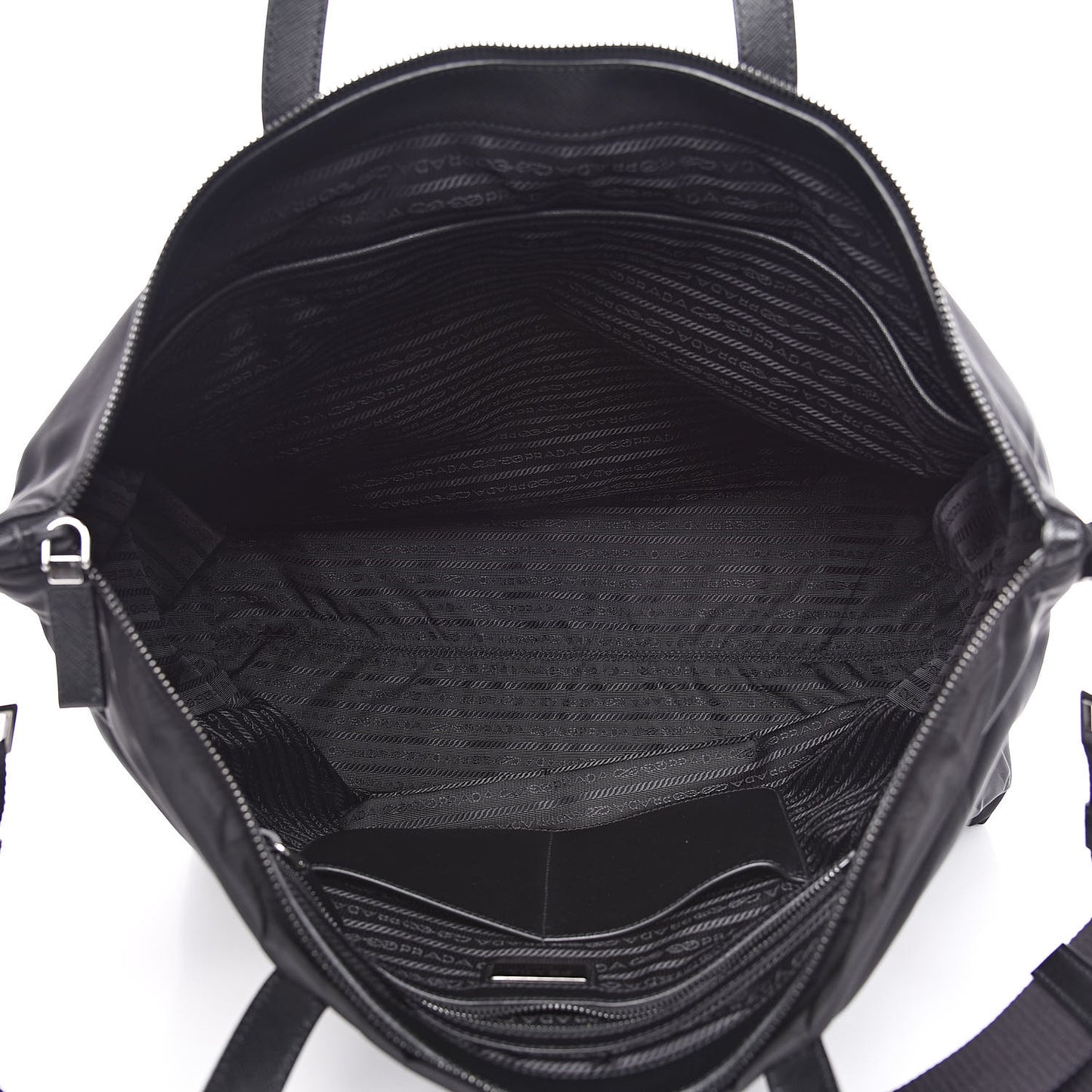 Tessuto Nylon Vela Shopping Tote Black