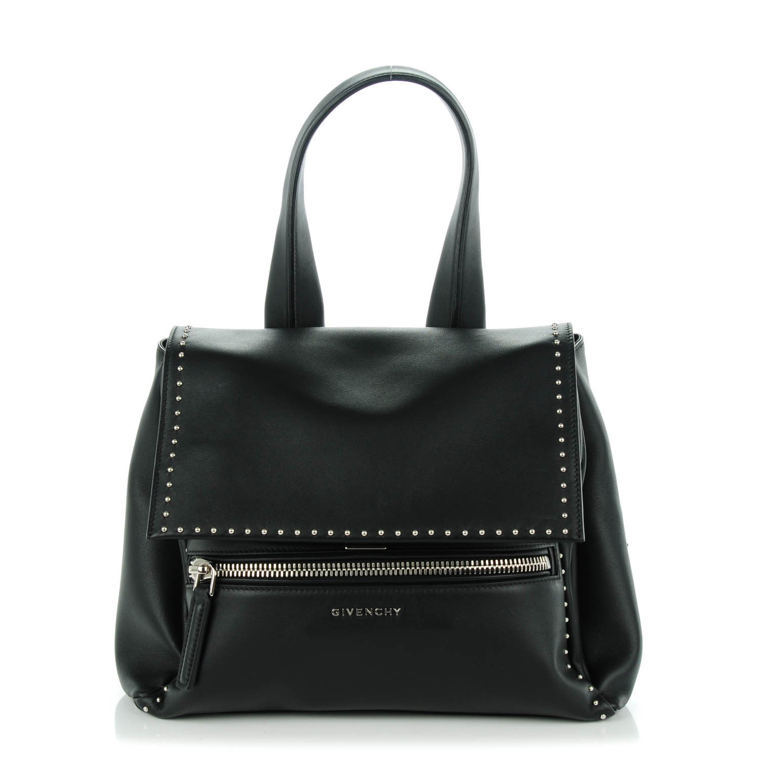 Givenchy Calfskin Studded Small Pandora Pure Flap Bag Black 1 of 7