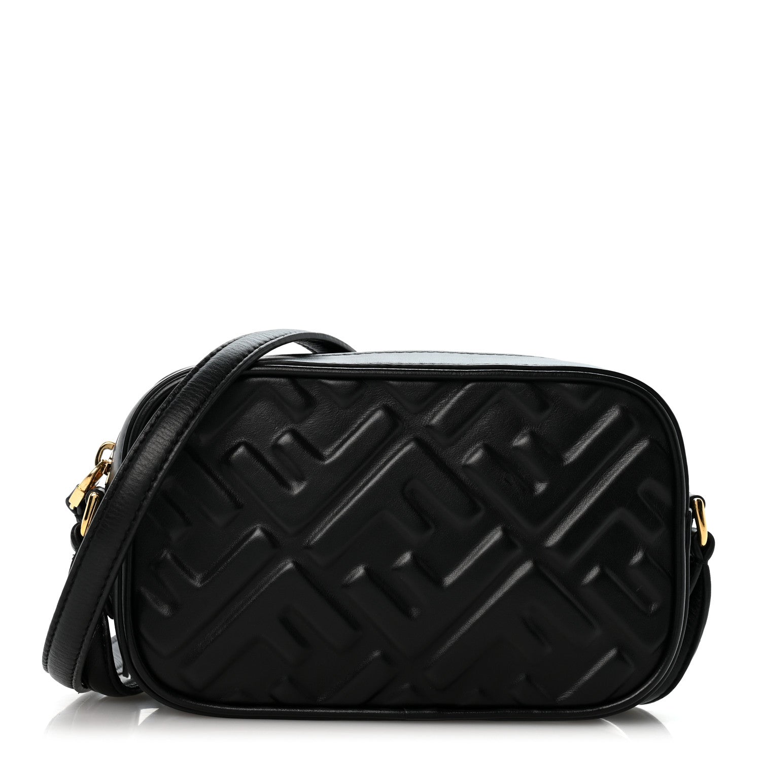 Fendi Vitello Epoque FF Embossed Camera Case Black 1 of 13