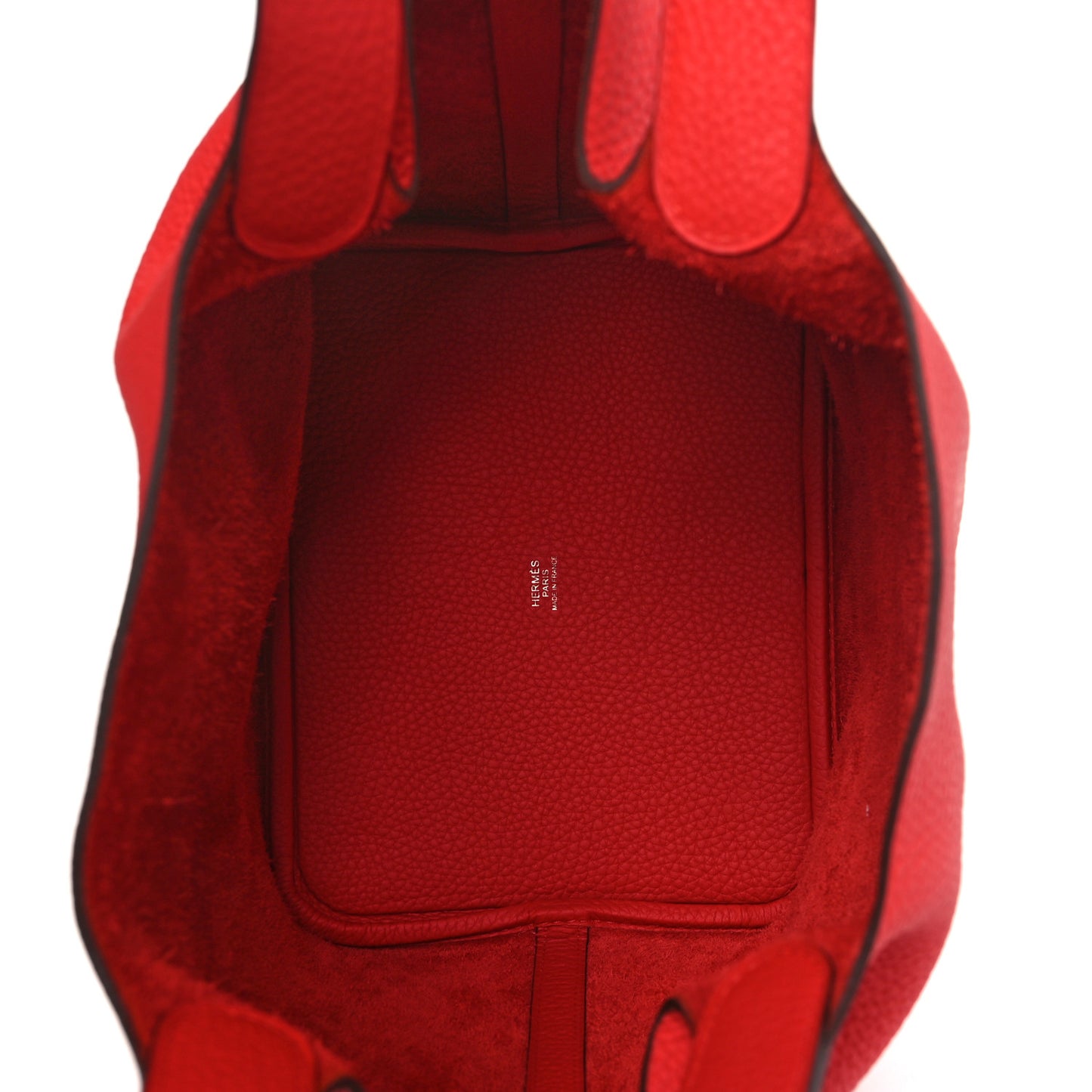 Taurillon Clemence Picotin Lock 22 MM Rouge Casaque