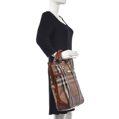 Burberry House Check Tote Dark Tan 3 of 9