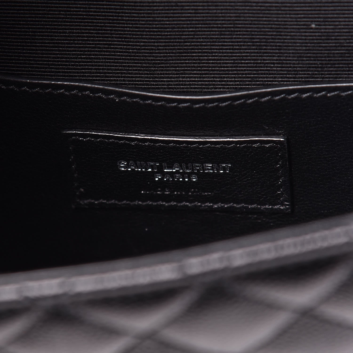 Saint Laurent Grain De Poudre Tri-Quilt Monogram Small College Bag Black 6 of 10