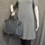 Chloe Calfskin Medium Marcie Satchel Blue 2 of 11