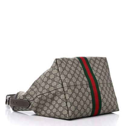Gucci GG Supreme Monogram Calfskin Web Small Jackie 1961 Shoulder Bag Beige Brown Sugar 5 of 13