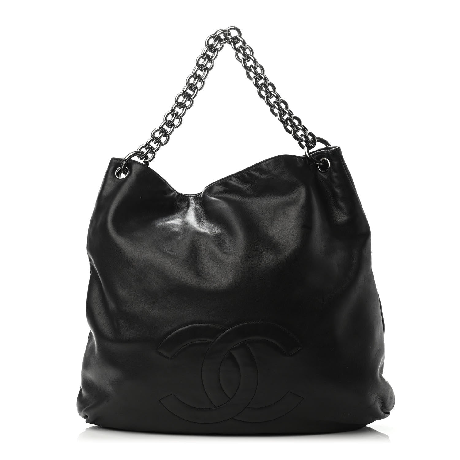 Chanel Lambskin Large Soft and Chain Hobo Black 1 of 4