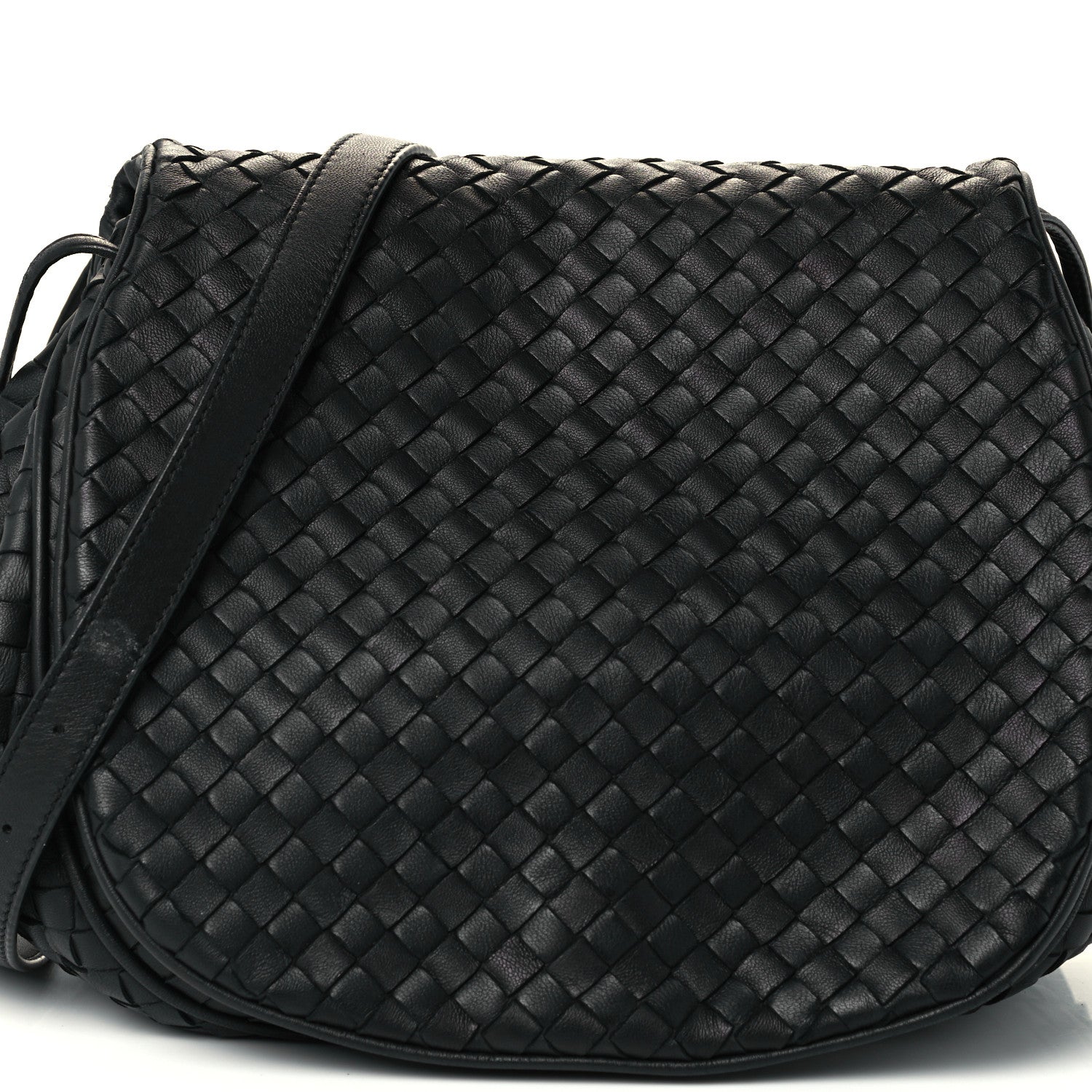 Bottega Veneta Nappa Intrecciato Message Bag Black 8 of 11