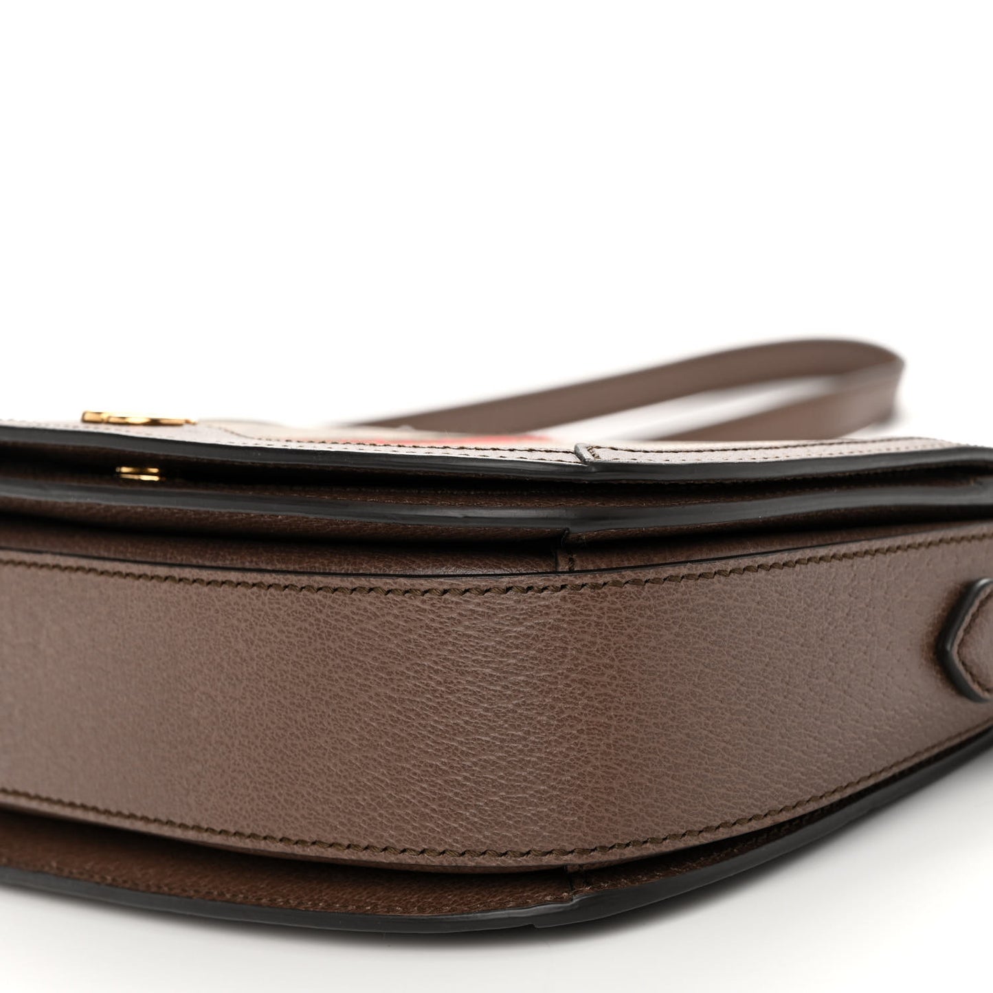 GG Supreme Monogram Web Small Ophidia Flap Messenger Bag Brown