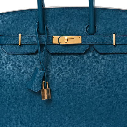 Hermes Epsom Birkin 35 Bleu Izmir 8 of 11
