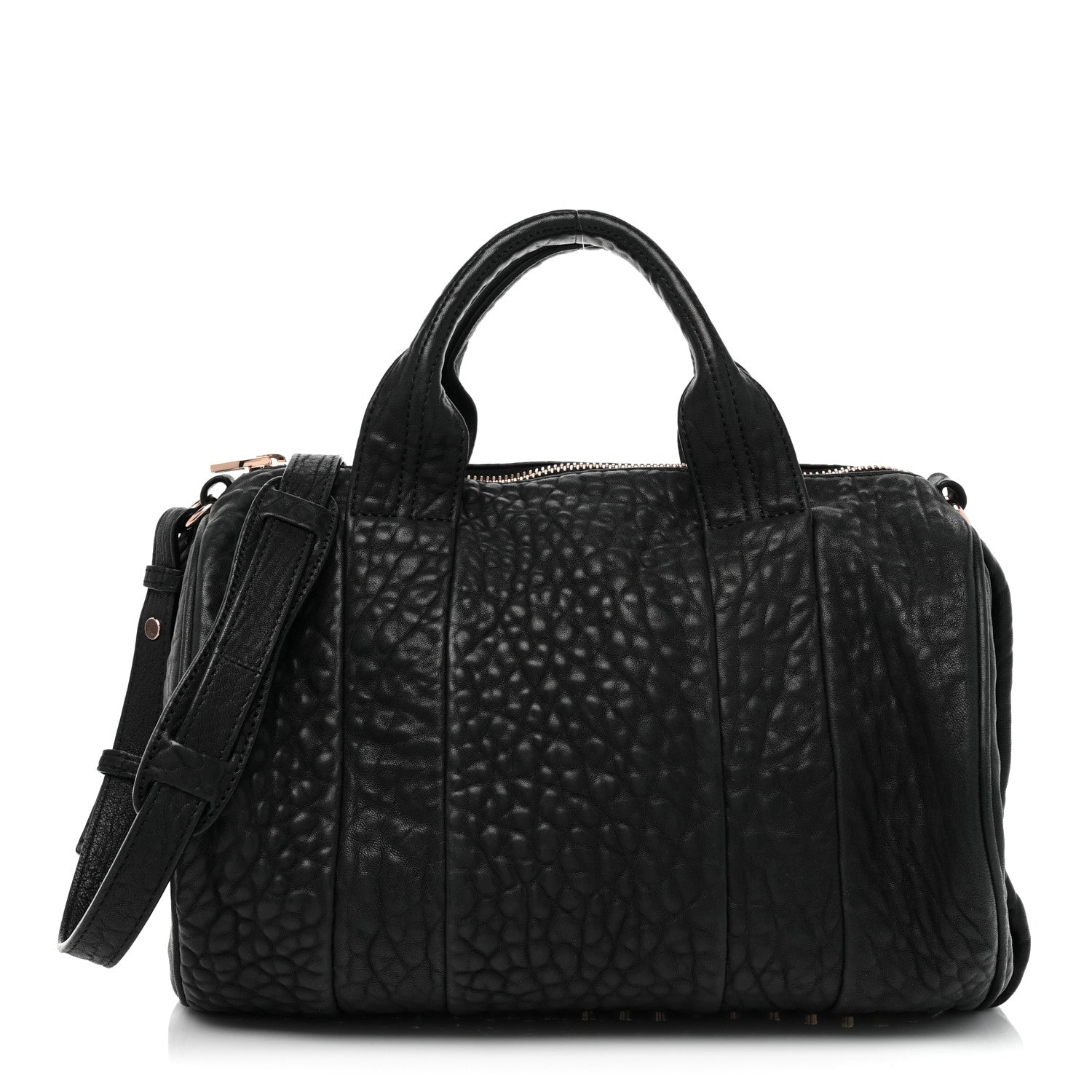 Alexander Wang Pebbled Lambskin Rockie Black Rose Gold Hardware 1 of 16
