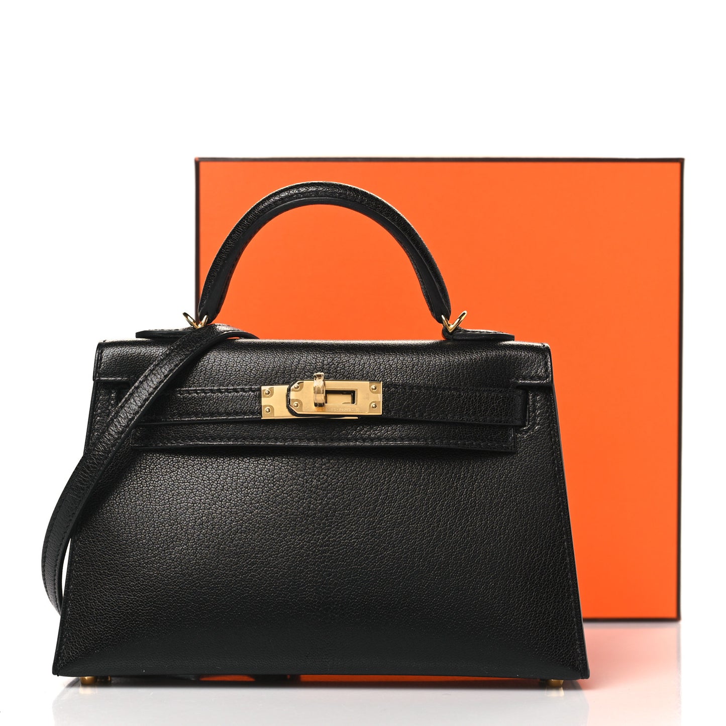 Chevre Chamkila Mini Kelly Sellier 20 Black