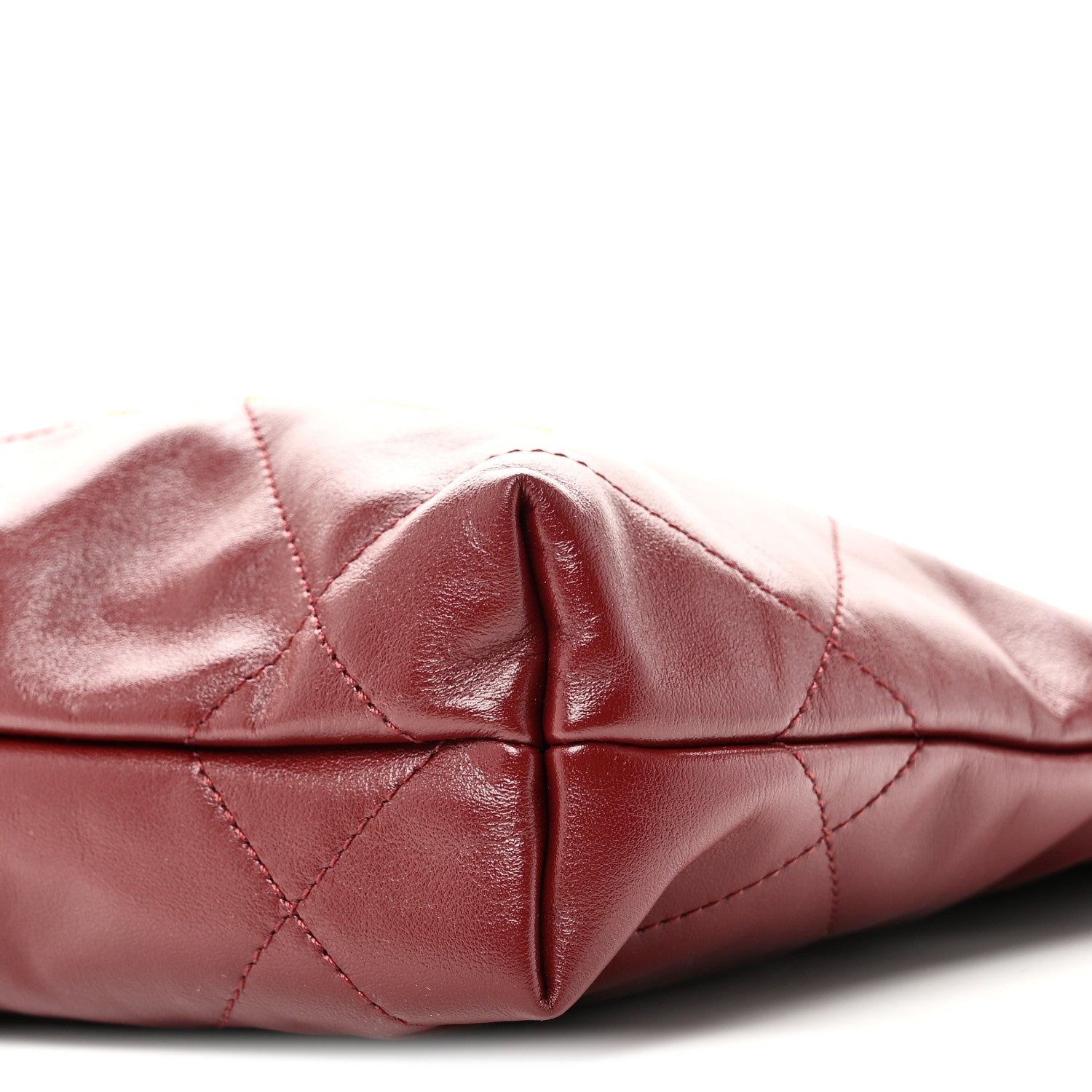 Chanel Shiny Calfskin Quilted Mini Chanel 22 Dark Burgundy 10 of 10