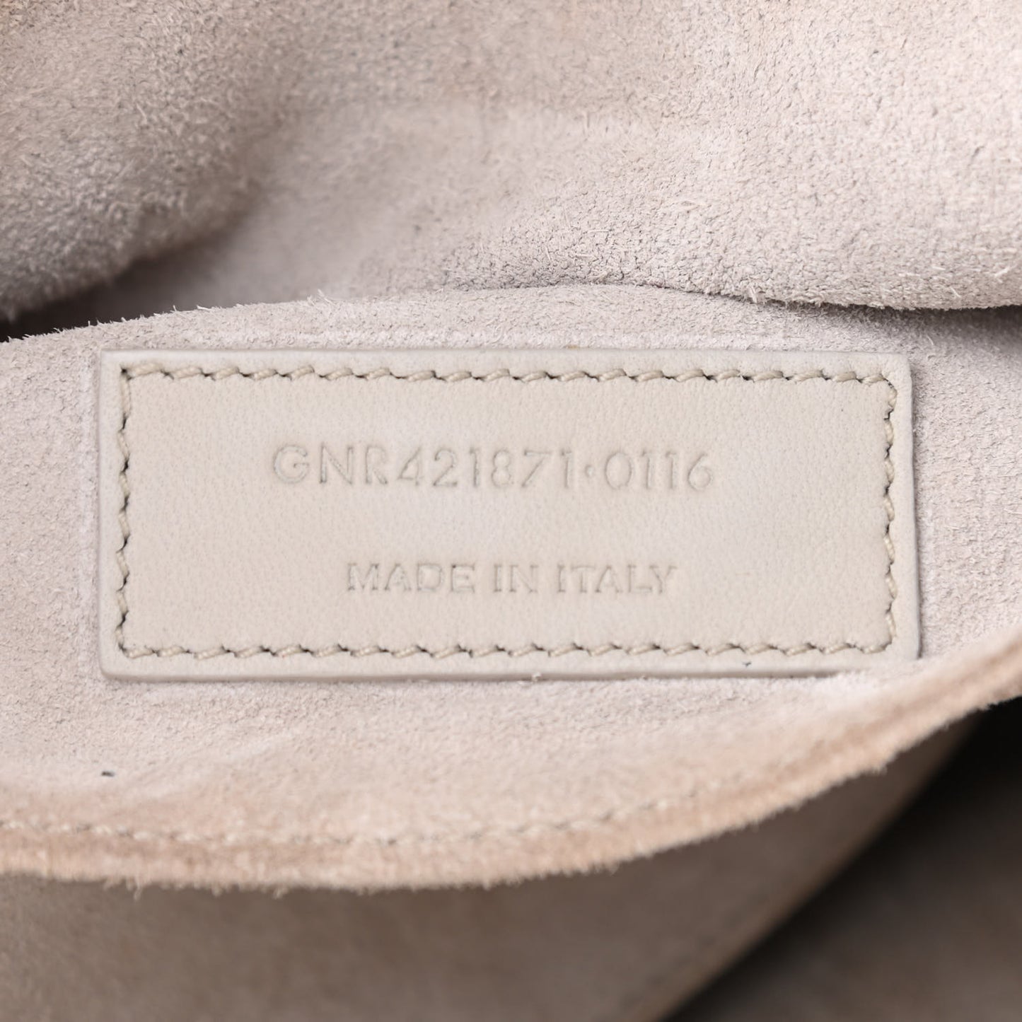 Calfskin Crocodile Embossed Baby Monogram Cabas Gris Perle