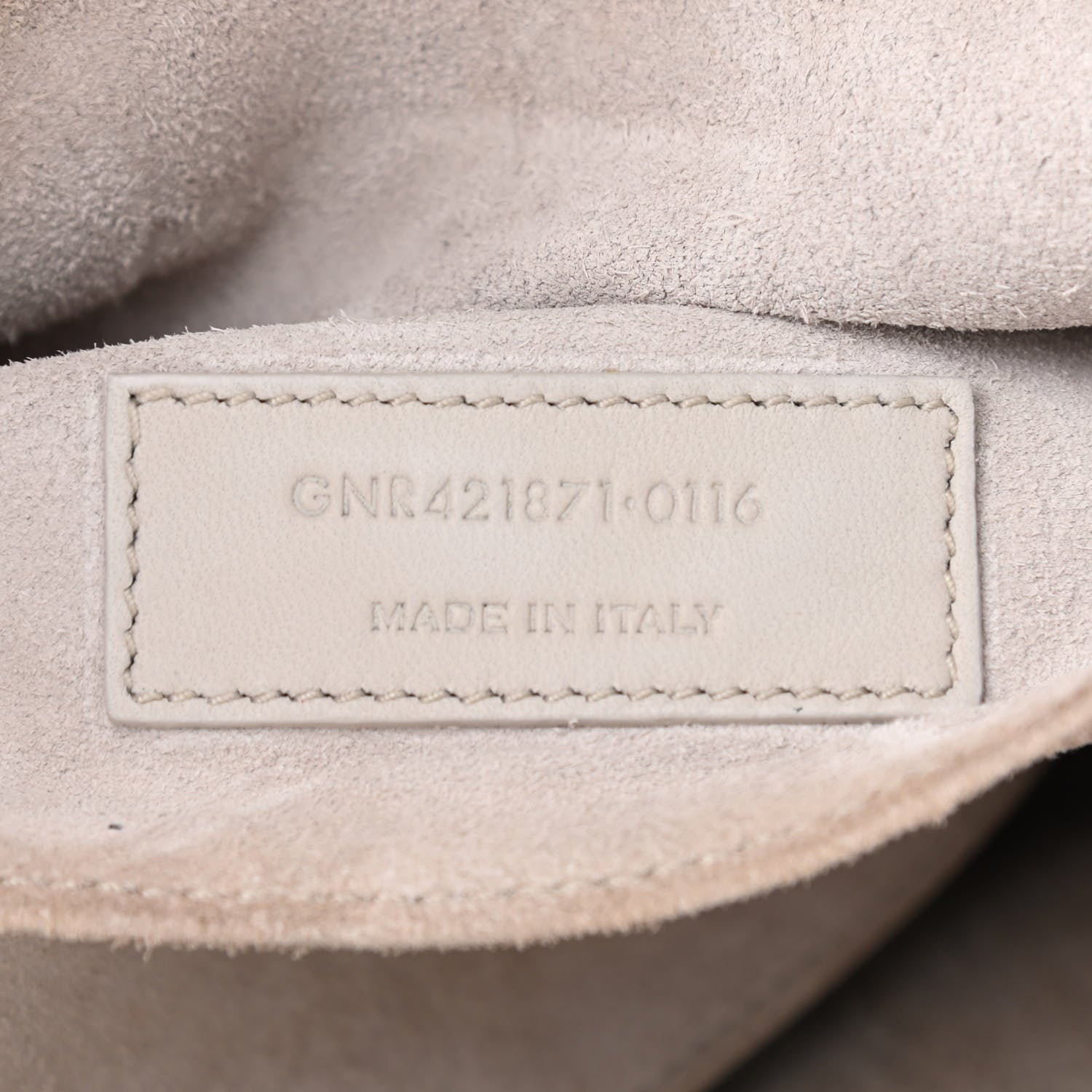 Saint Laurent Calfskin Crocodile Embossed Baby Monogram Cabas Gris Perle 7 of 16