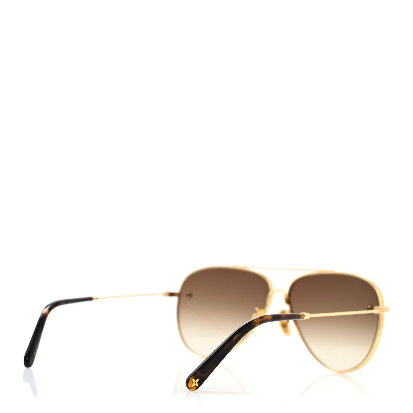 Metal The LV Pilot Sunglasses Z1619U Gradient Brown Monogram