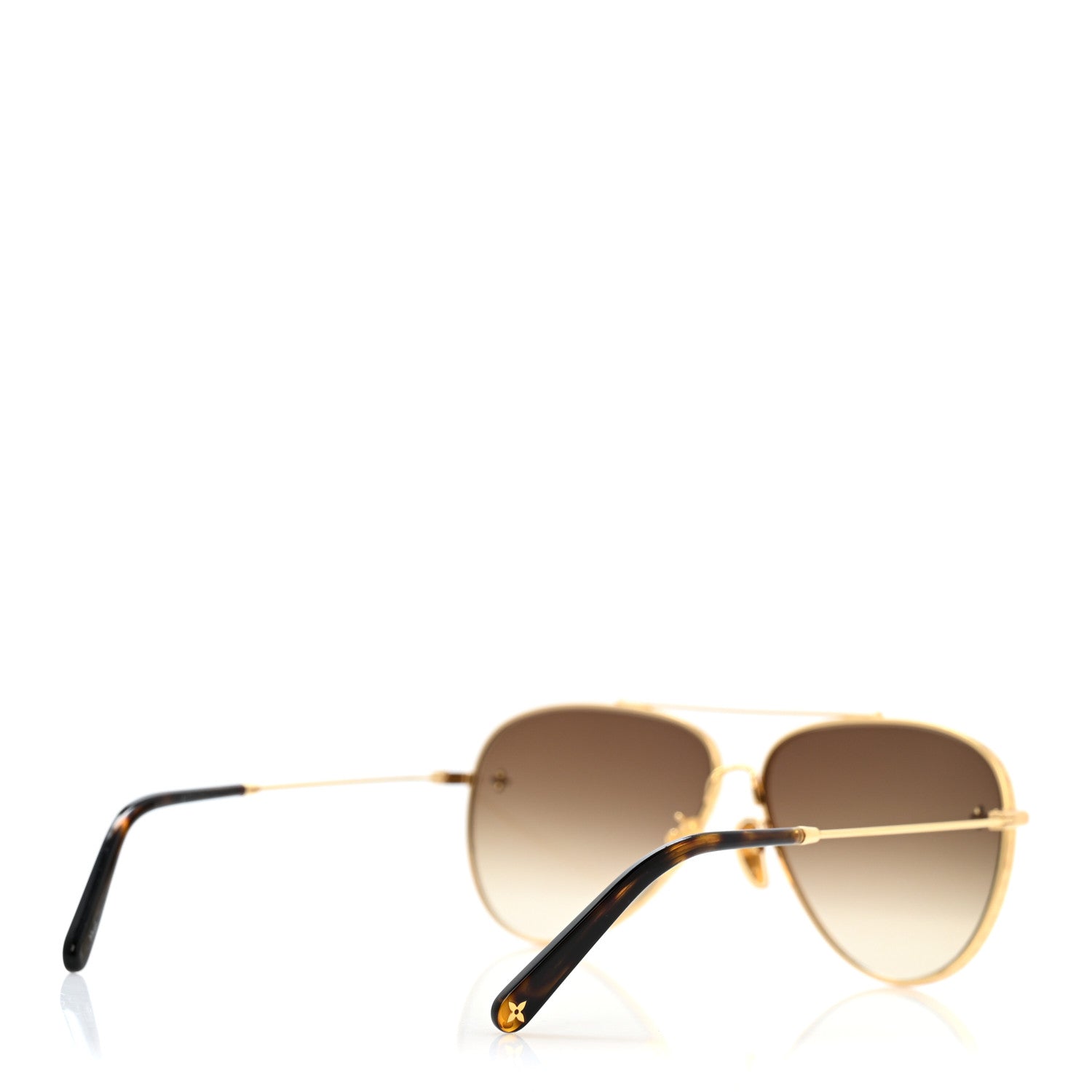 Louis Vuitton Metal The LV Pilot Sunglasses Z1619U Gradient Brown Monogram 4 of 7