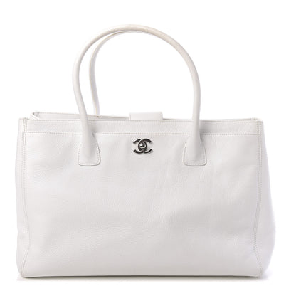 Chanel Calfskin Cerf Executive Shopper Tote White 1 of 18