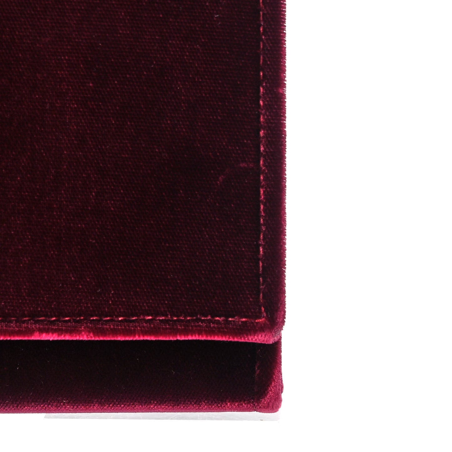 Velvet Small Classic Monogram Kate Tassel Satchel Burgundy