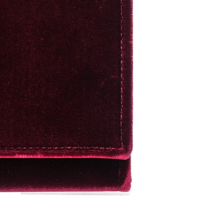 Saint Laurent Velvet Small Classic Monogram Kate Tassel Satchel Burgundy 15 of 16