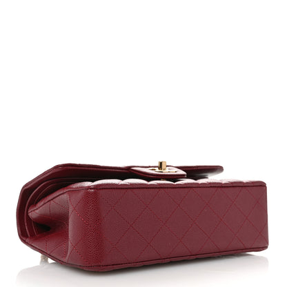 Chanel Caviar Quilted Small Double Flap Burgundy 4 of 11