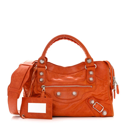 Balenciaga Agneau Giant 21 Silver Hardware City Mandarine 2 of 13