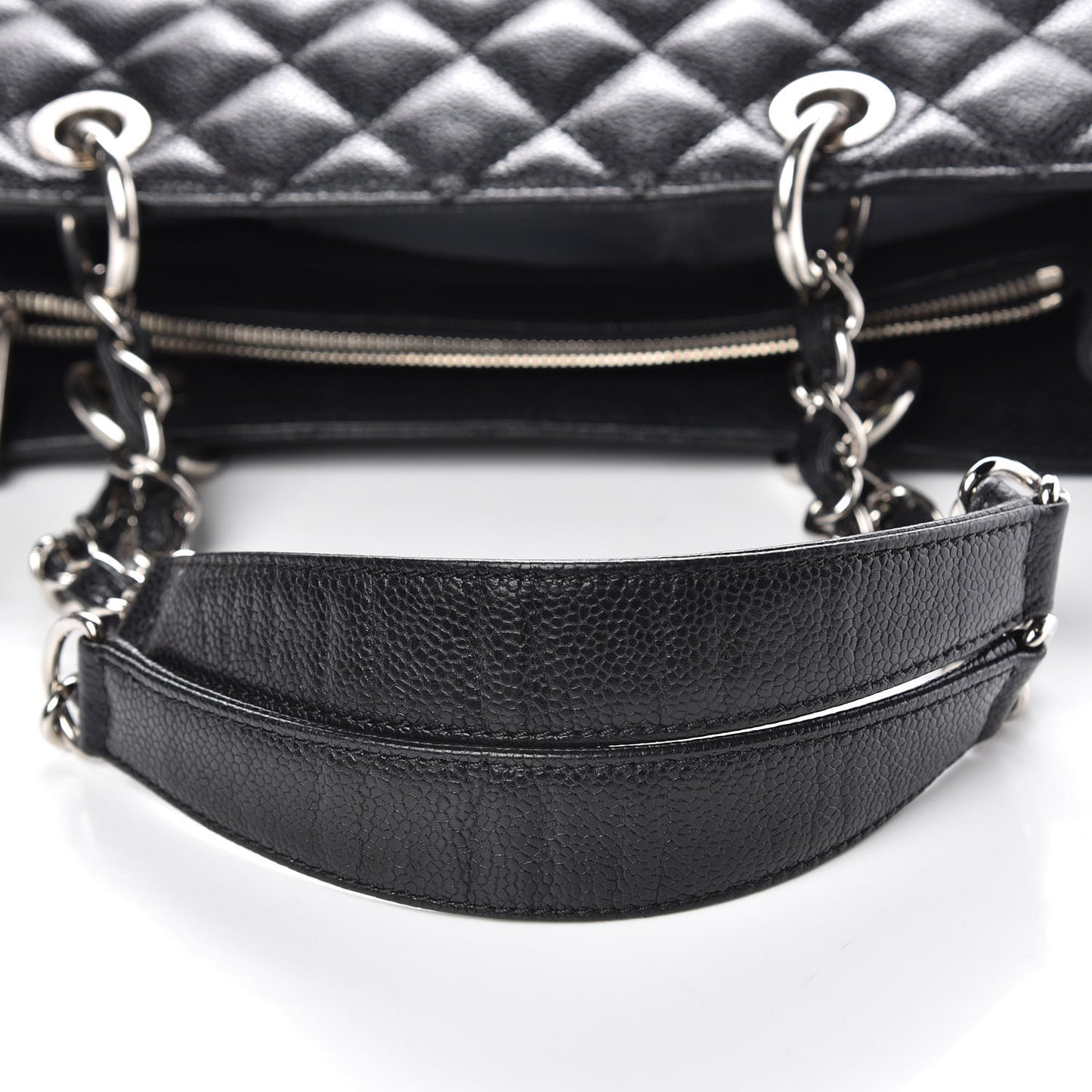 Caviar Quilted Grand Shopping Tote GST Black