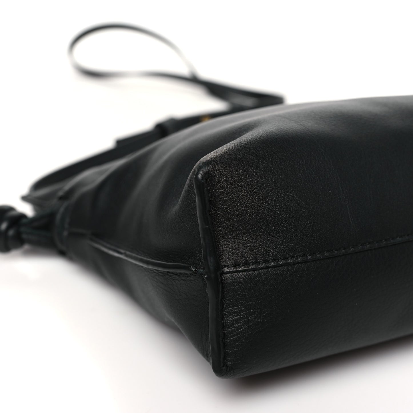 Calfskin Mini Flamenco Knot Clutch Black