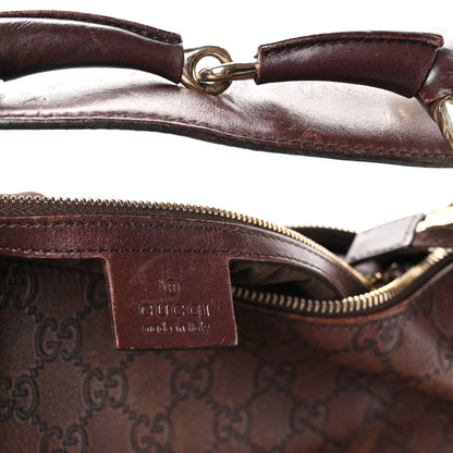 Gucci Guccissima Medium Horsebit Chain Hobo Dark Brown 6 of 11