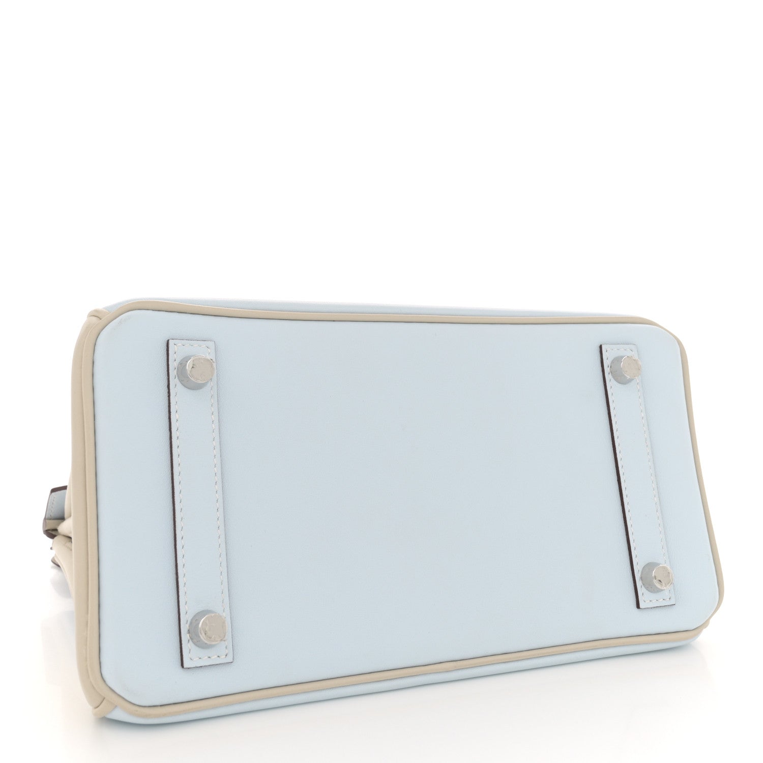 Hermes Swift Horseshoe Birkin 25 Bleu Brume Beton 4 of 10