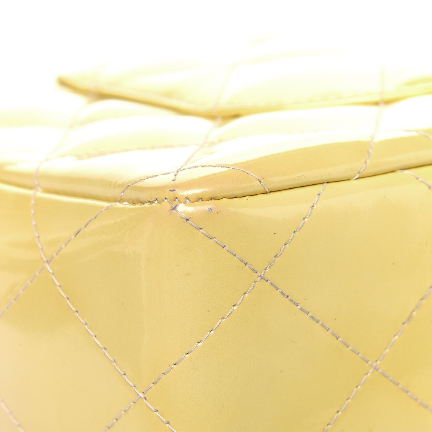 Chanel Patent Quilted Medium Single Flap Yellow 20 of 28