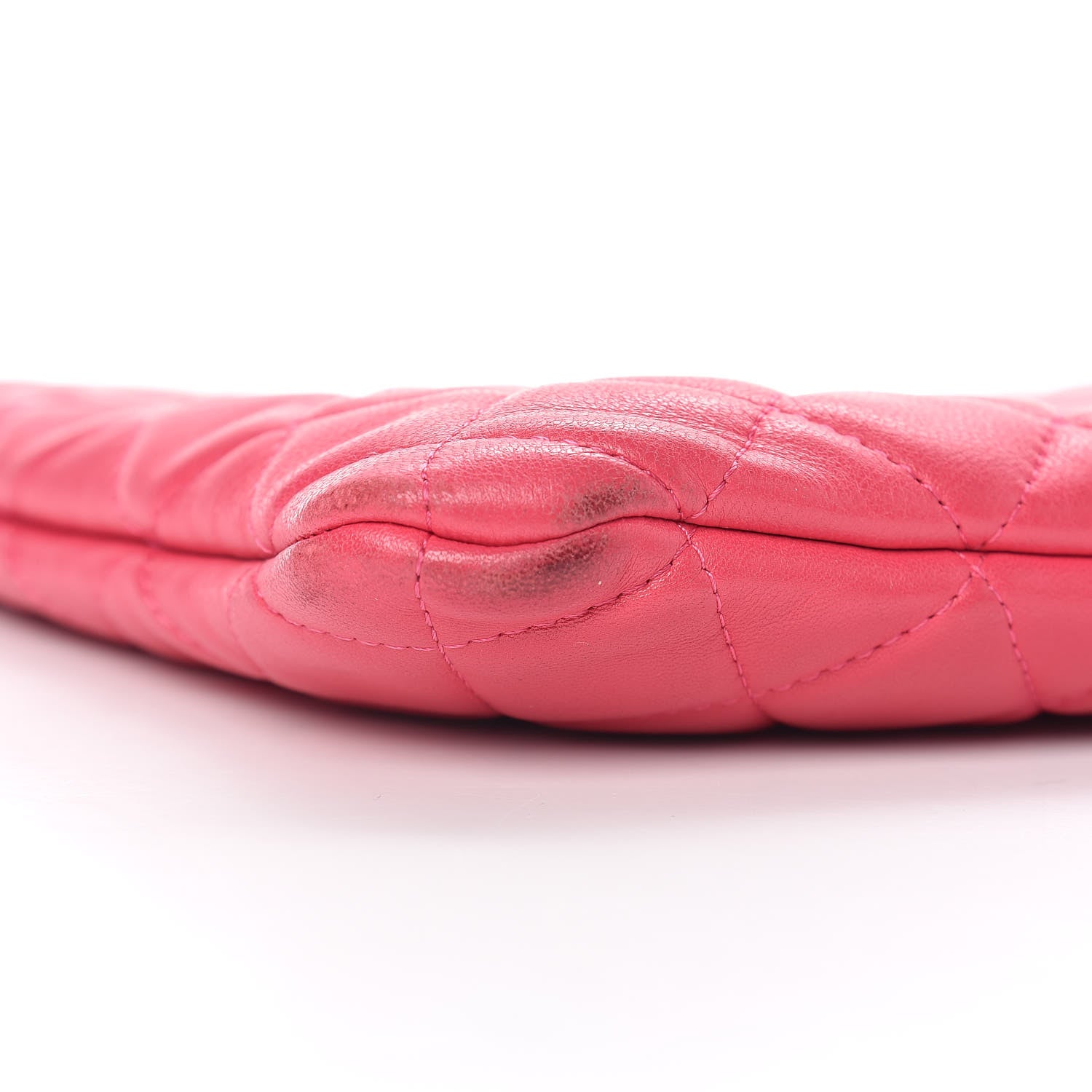 Chanel Lambskin Quilted Large Cosmetic Case Dark Pink 5 of 14