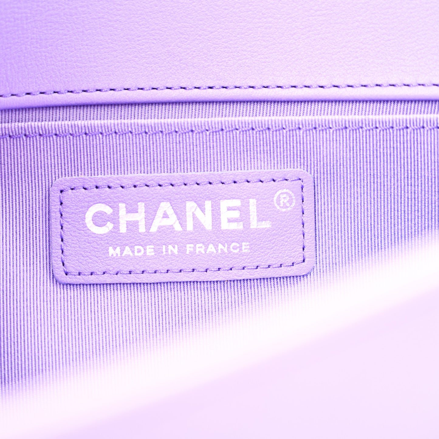 Calfskin Quilted Medium Boy Flap Purple