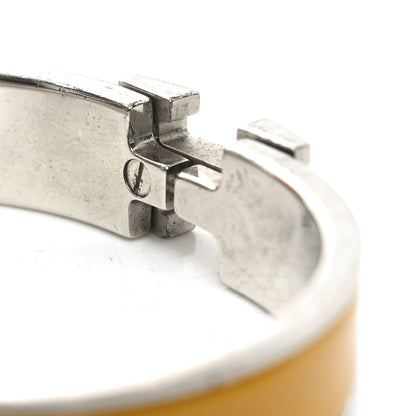 Hermes Enamel Narrow Clic Clac H Bracelet GM Jaune Madras 5 of 6