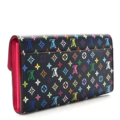 Louis Vuitton Monogram Multicolor Sarah Wallet NM Black Grenade 3 of 7