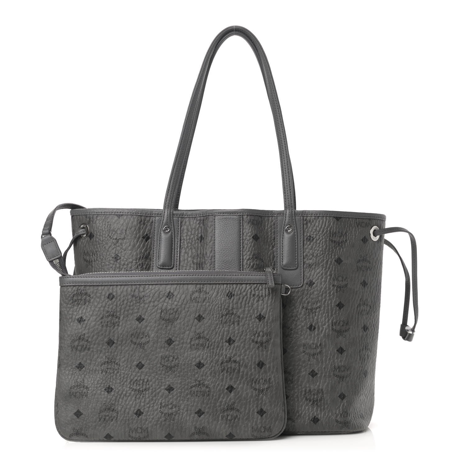 MCM Visetos Medium Liz Reversible Shopper Tote Black 1 of 25