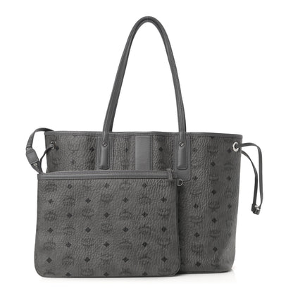 MCM Visetos Medium Liz Reversible Shopper Tote Black 1 of 25