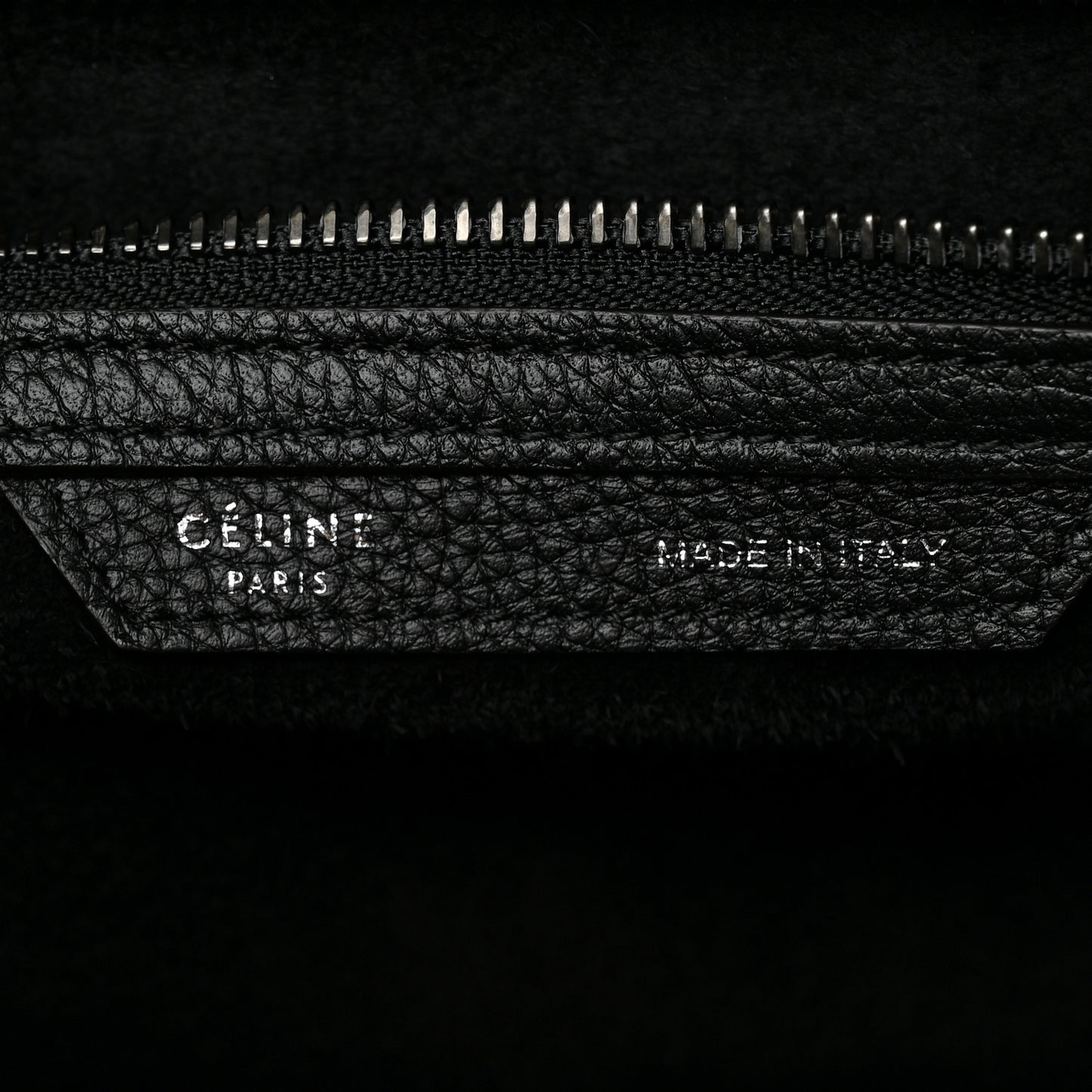 Drummed Calfskin Mini Luggage Black