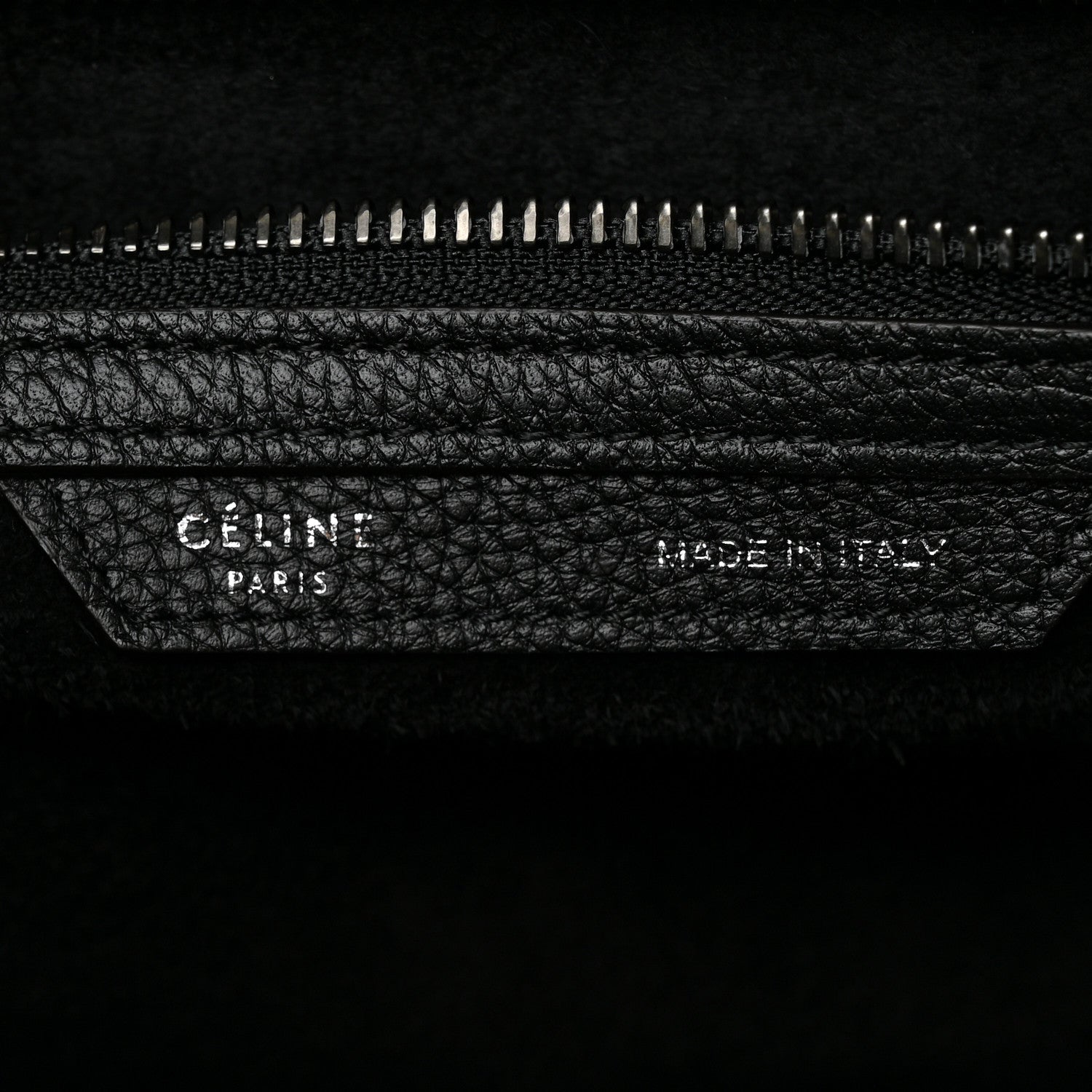 Celine Drummed Calfskin Mini Luggage Black 6 of 10