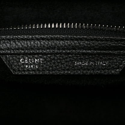 Celine Drummed Calfskin Mini Luggage Black 6 of 10