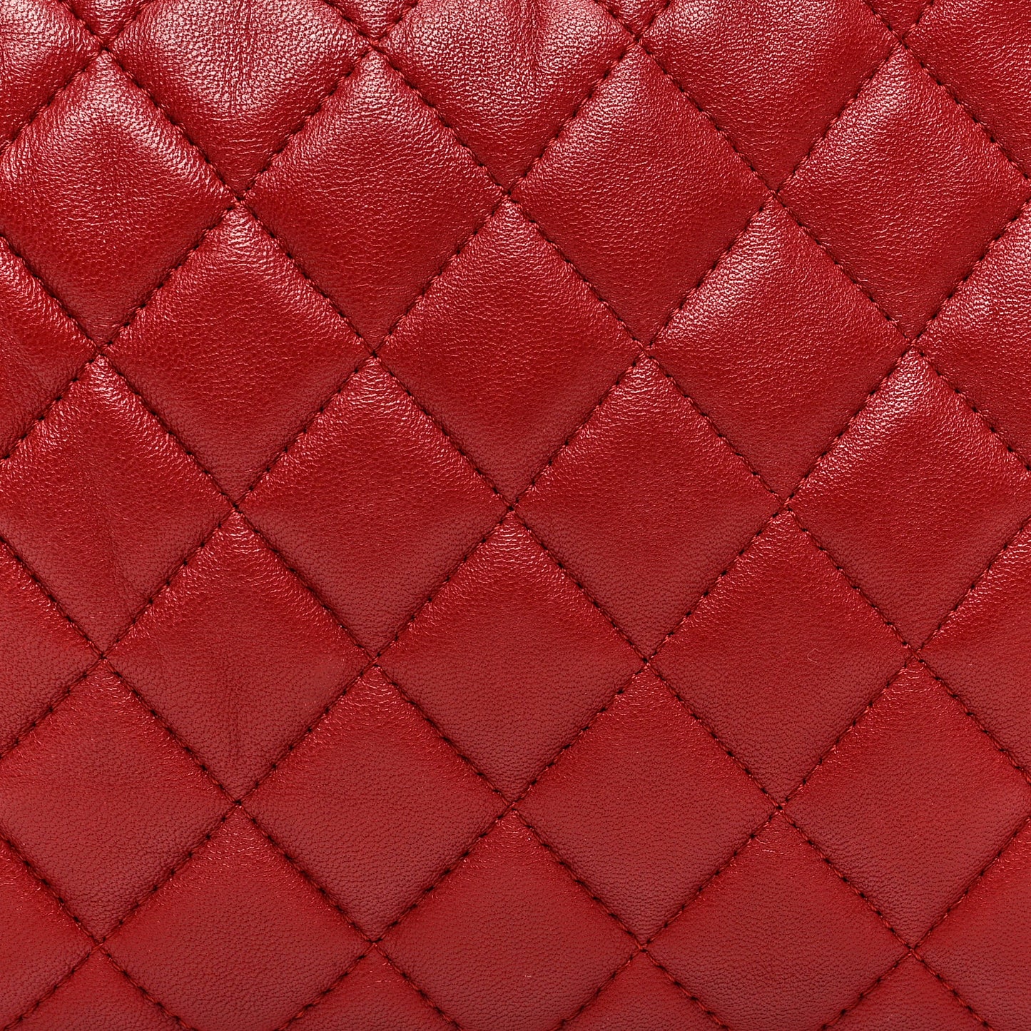 Lambskin Quilted Small Hobo Red