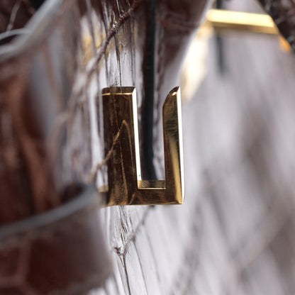 Hermes Shiny Niloticus Crocodile Birkin 25 Miel 24 of 41