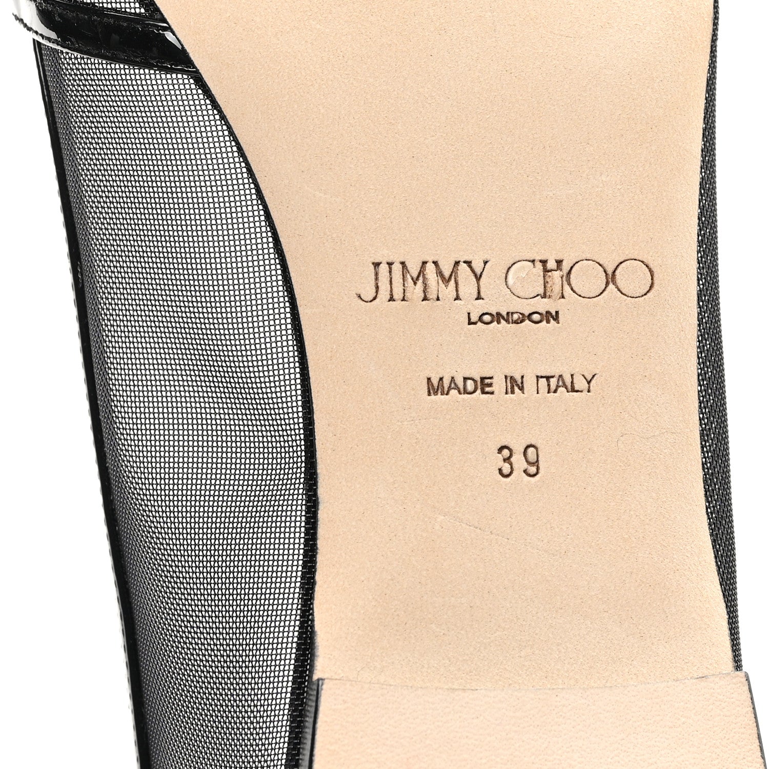 Jimmy Choo Patent Mesh Elisa Flats 39 Black 7 of 9