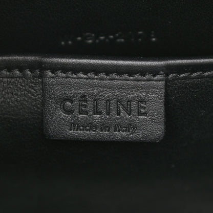 Celine Baby Grained Calfskin Nubuck Tri-Color Nano Luggage Burgundy Wine 7 of 10