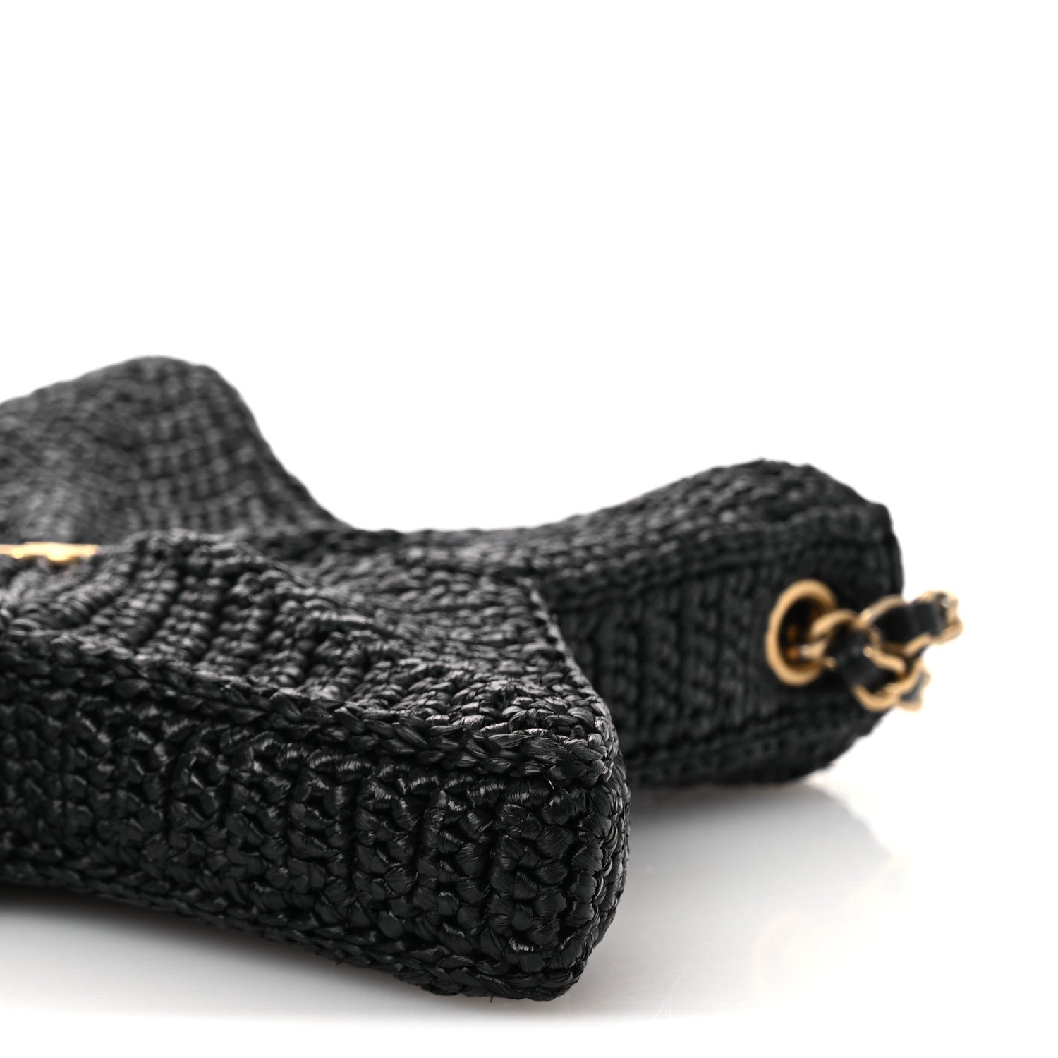 Chanel Raffia Star Coco Beach Bag Black 10 of 10
