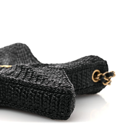 Chanel Raffia Star Coco Beach Bag Black 10 of 10