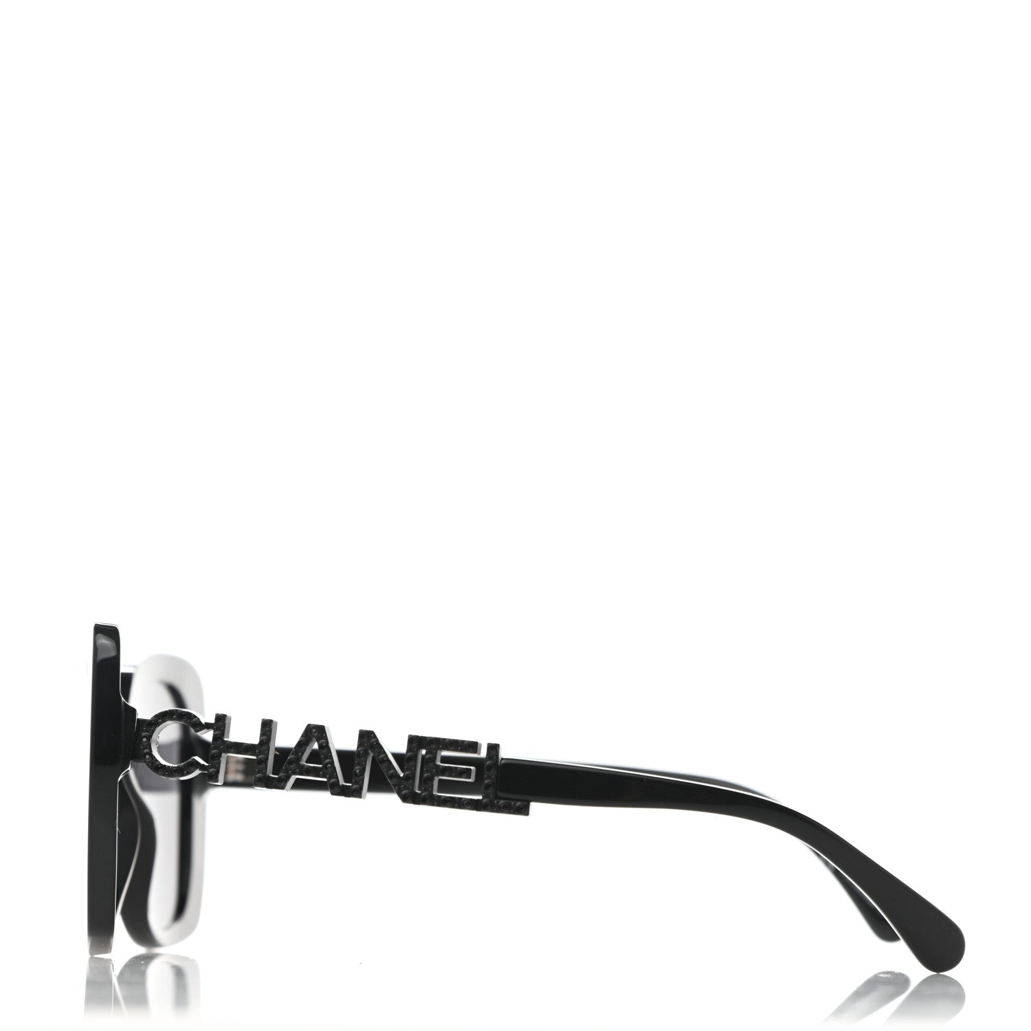 Chanel Acetate Strass Polarized Square Sunglasses 5422-B Black 3 of 8