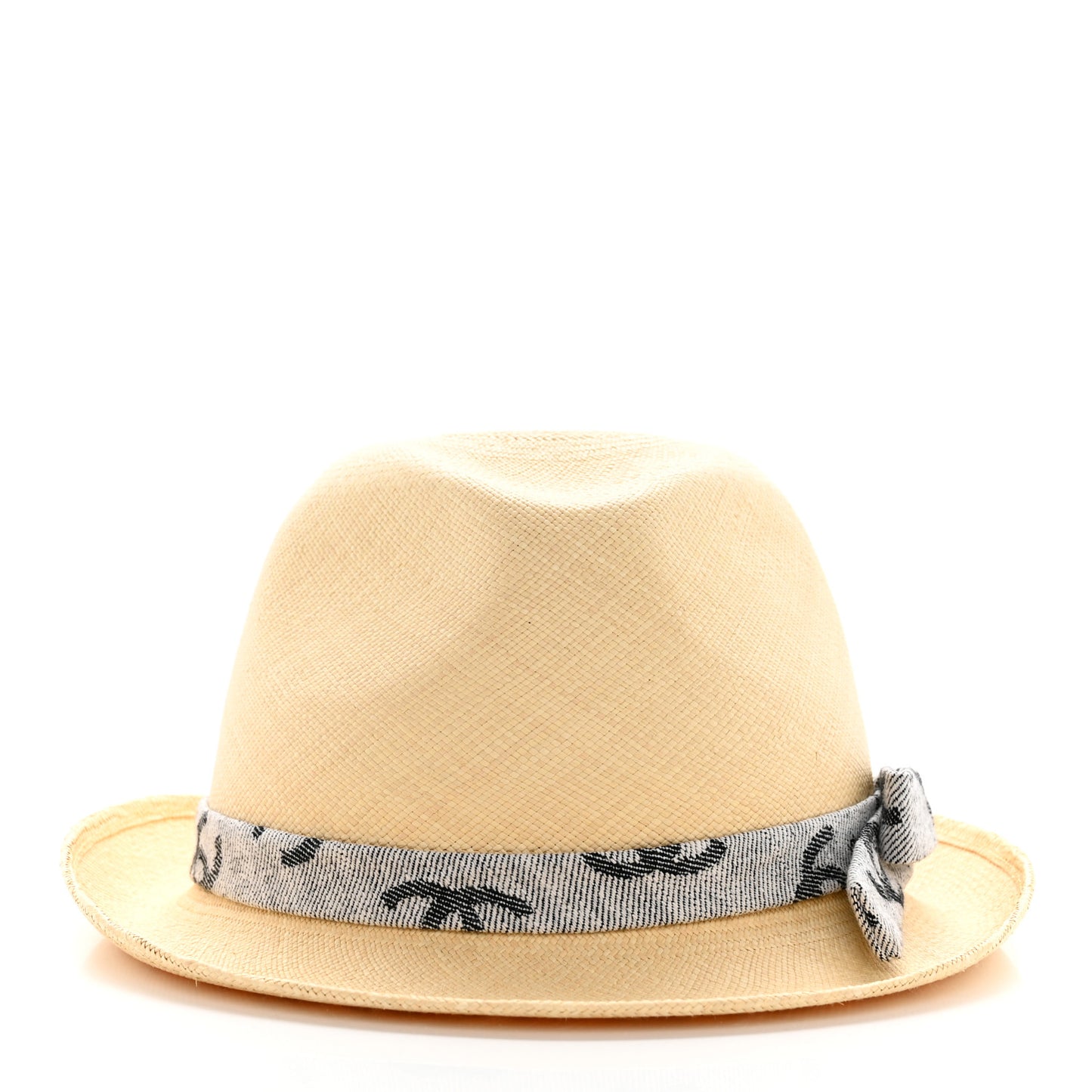 Straw CC Fedora Hat M Beige