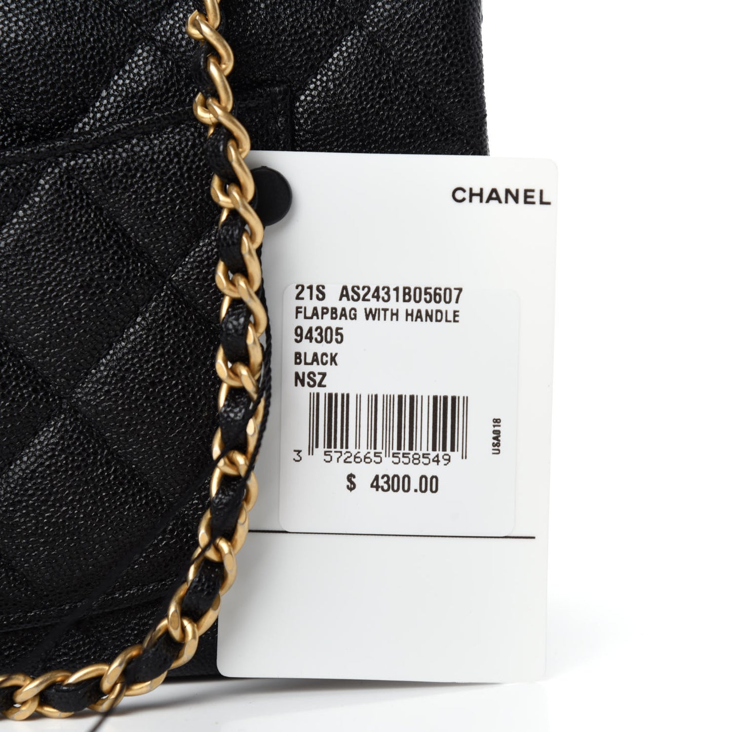 Caviar Quilted Mini Top Handle Rectangular Flap Black