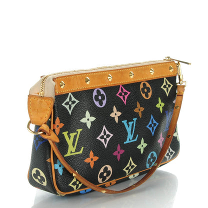 Louis Vuitton Monogram Multicolor Pochette Accessories Black 3 of 10